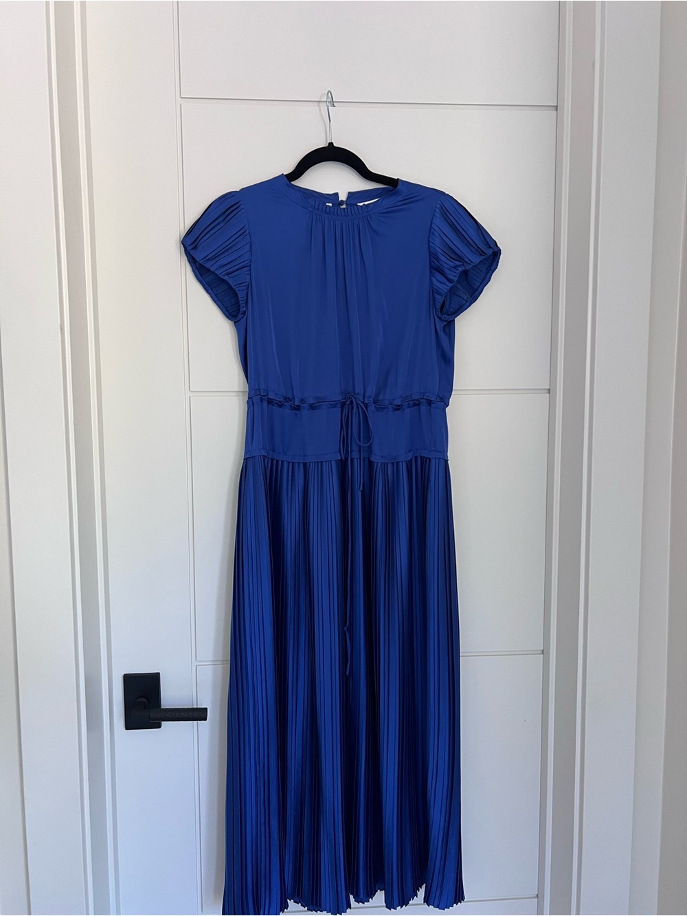 Rebecca Taylor Royal Blue Pleated Midi Dress for Girls